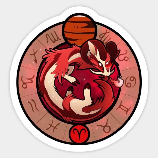 Aries Dragon Sticker by FennecSilvestre